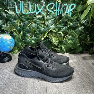 Nike Epic Rect Flyknit 2 Mens Size 8 Black Gray Running Shoes Gym